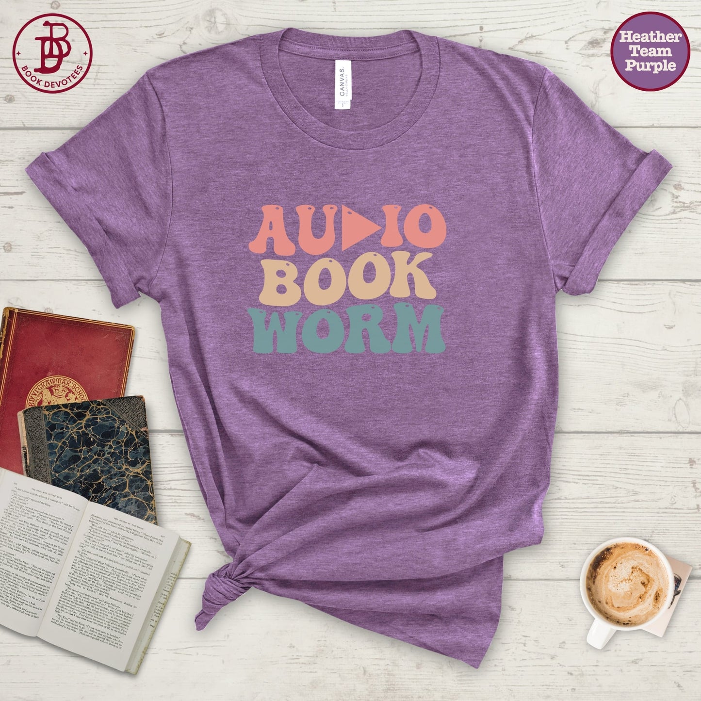Audio Book Worm Tee