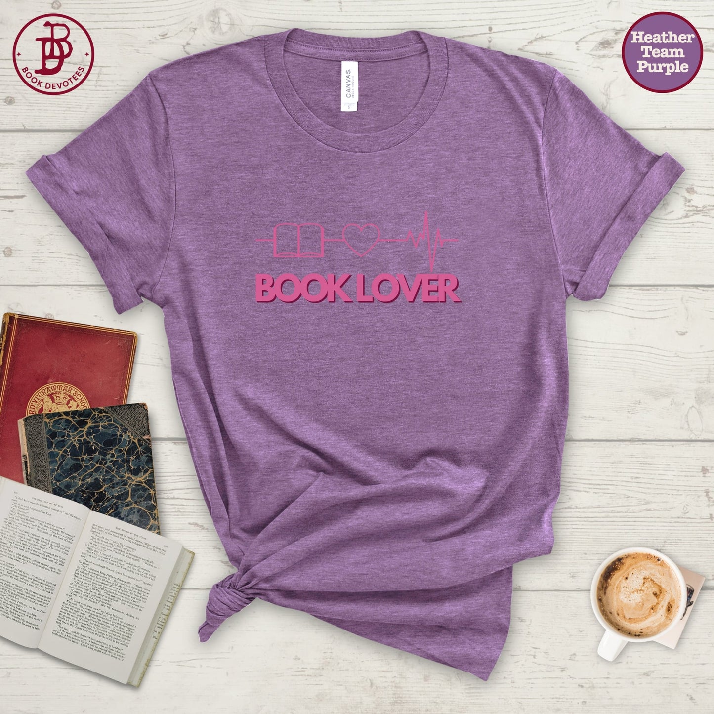 Booklover Heartbeat Tee