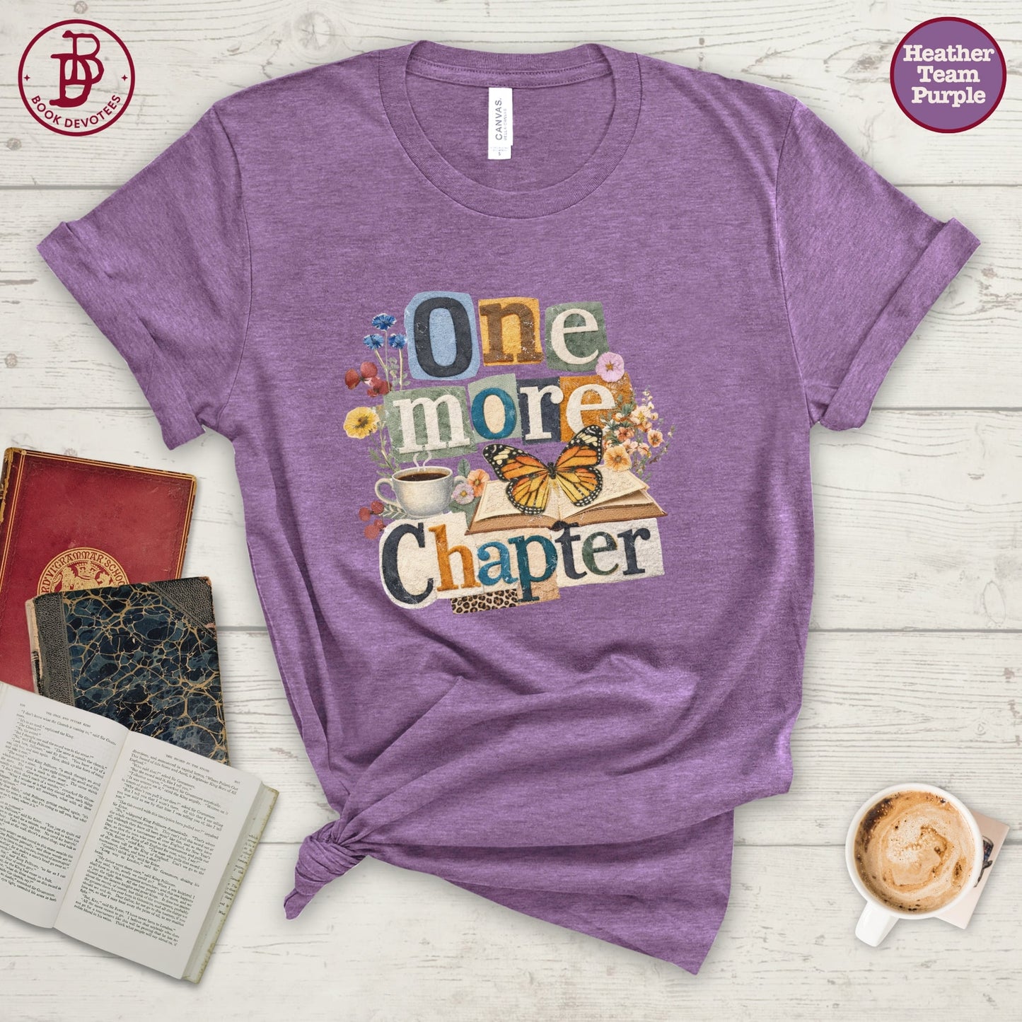 One More Chapter Decoupage Tee