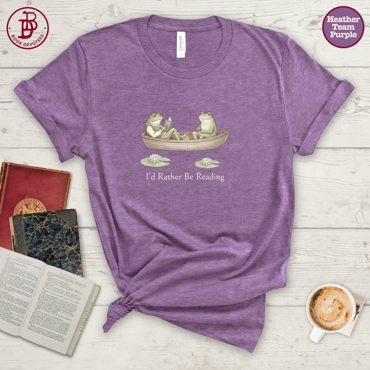 Rather Be Reading Frogs Tee