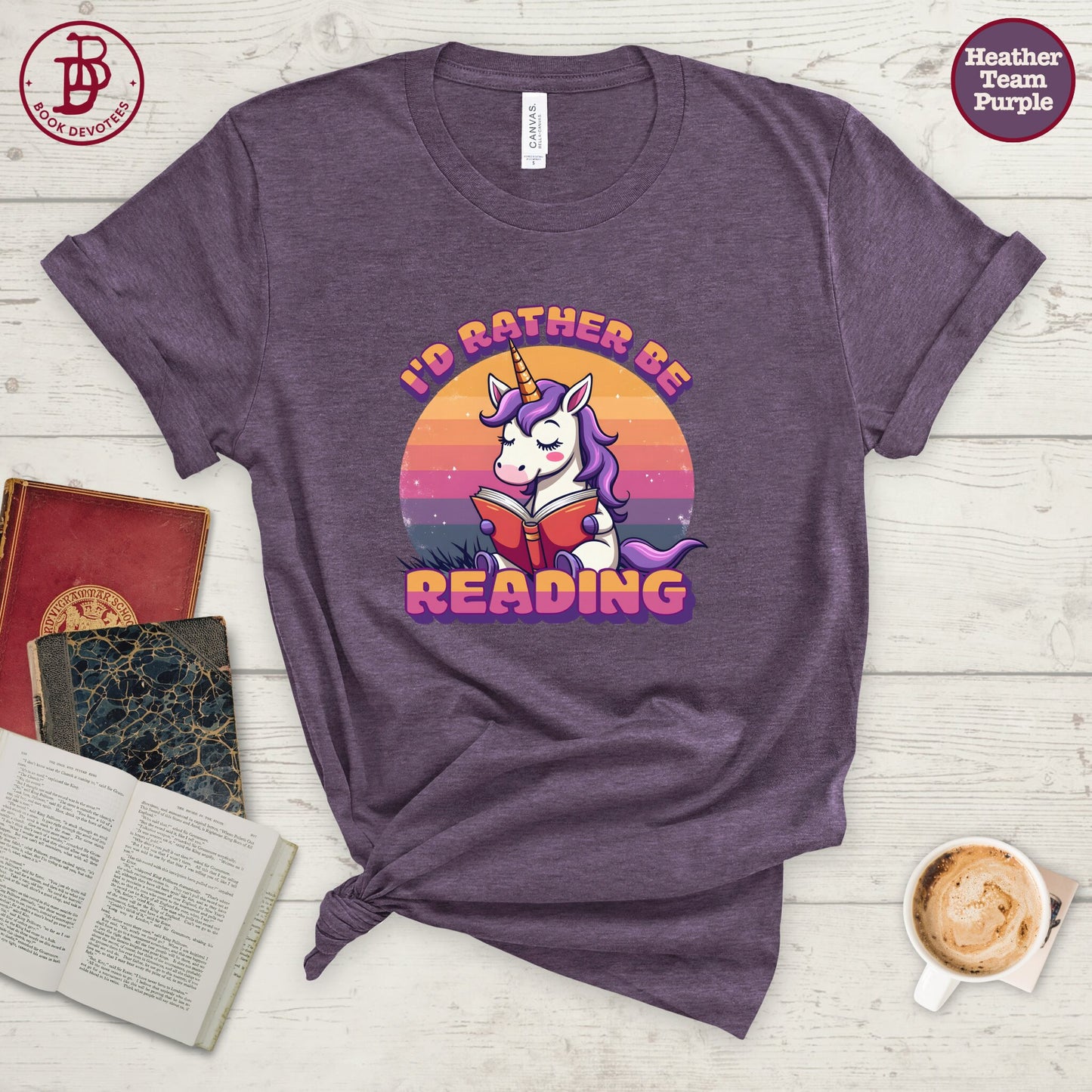 Rather Be Reading Unicorn Tee