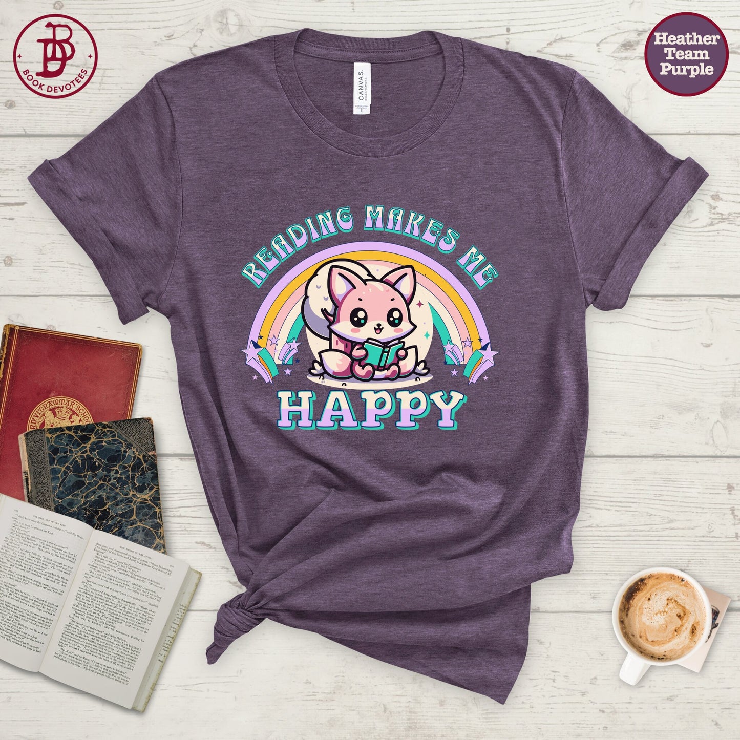 Reading Happy Fox Tee