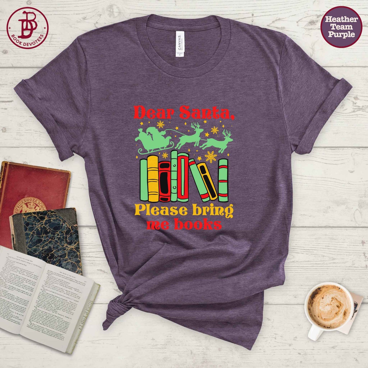Santa Bring Me Books Tee