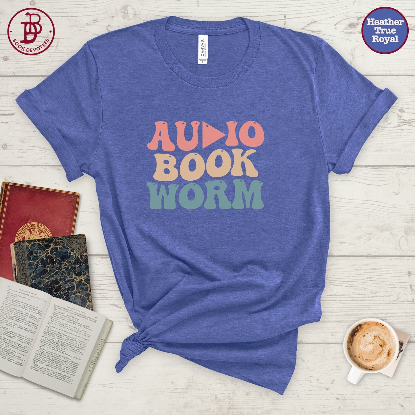 Audio Book Worm Tee