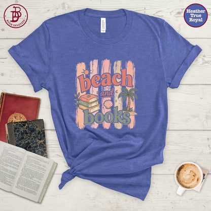Beach and Books Stripe Tee