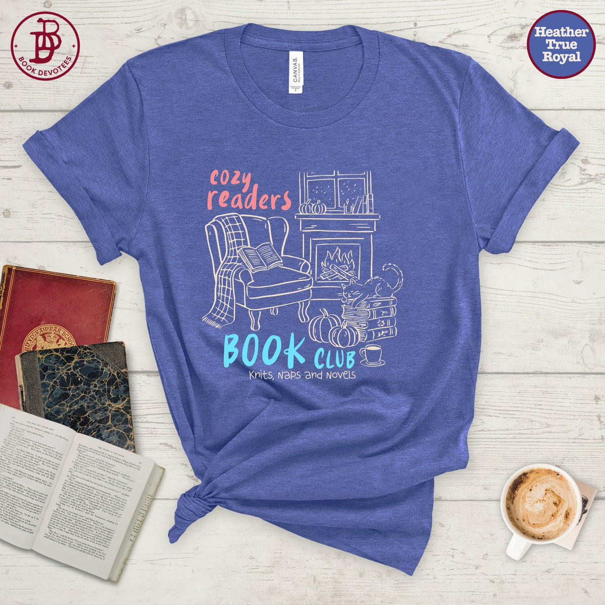 Cozy Readers Book Club Art Tee