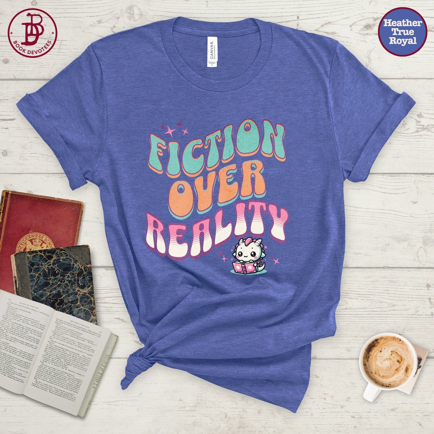 Fiction Over Reality Retro Dragon Tee