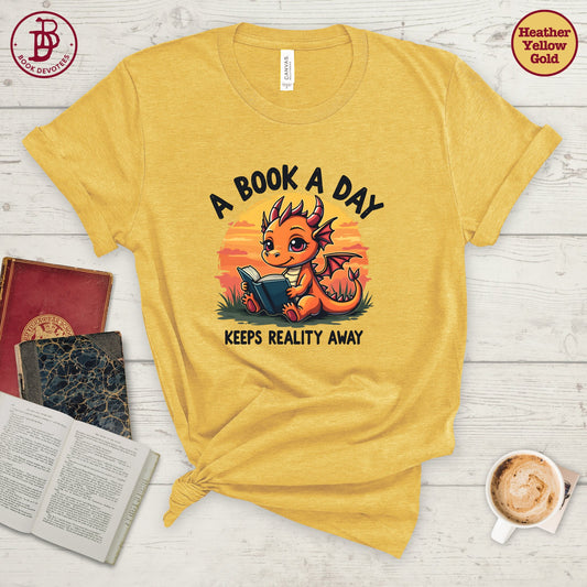 Book a Day Dragon Tee