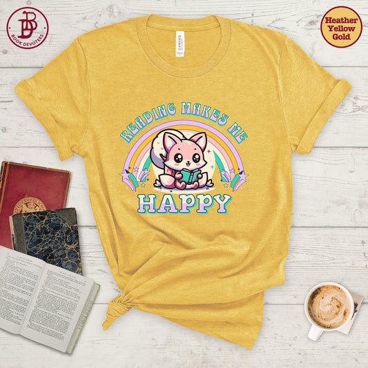 Reading Happy Fox Tee