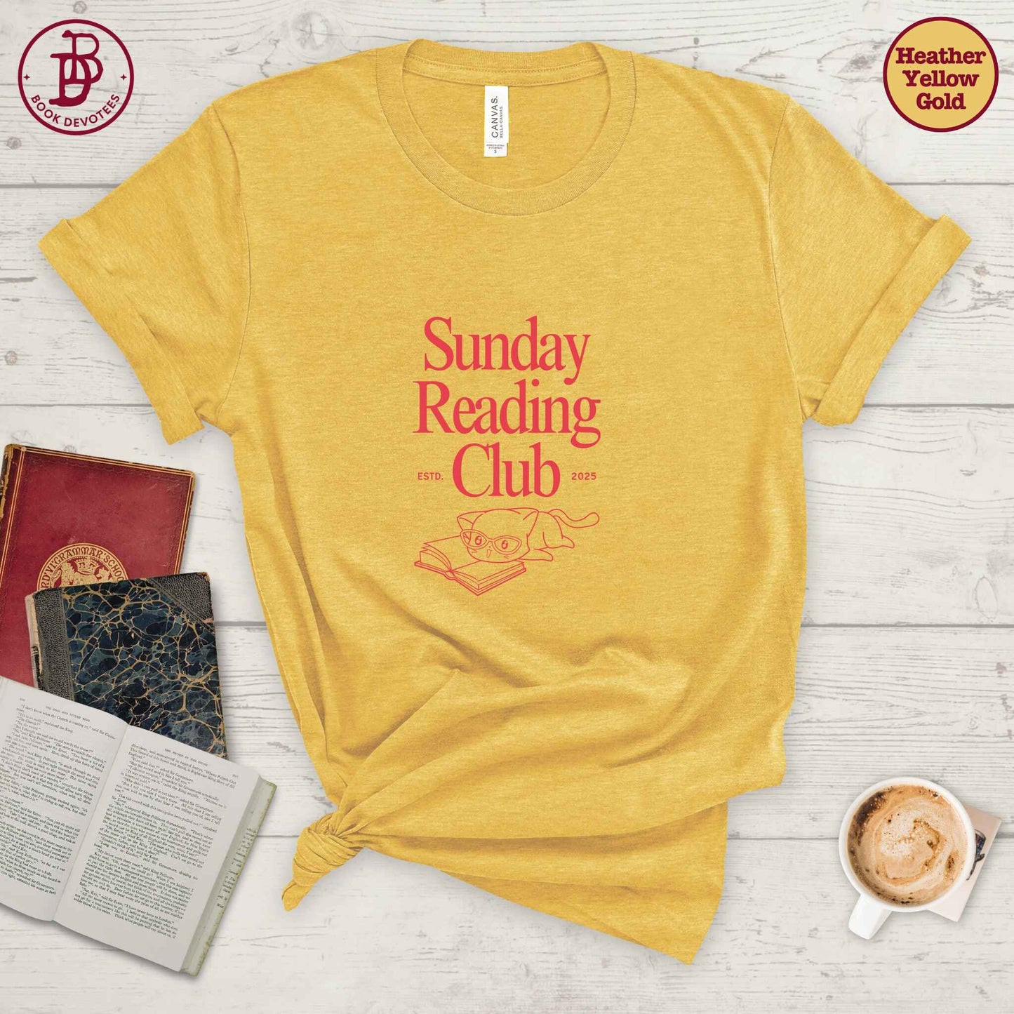 Sunday Reading Club Cat Tee