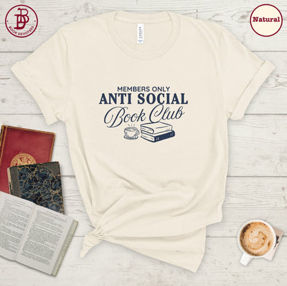 Antisocial Book Club Art Tee