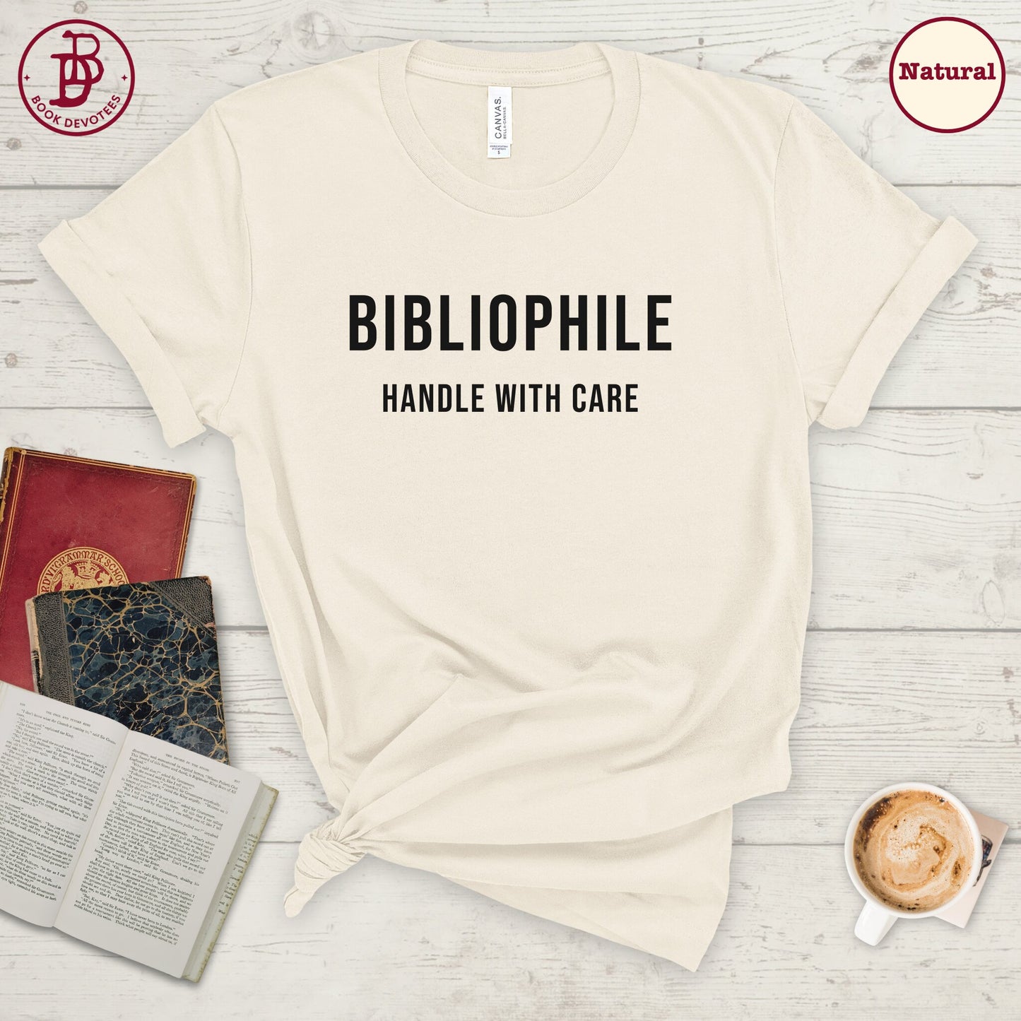 Bibliophile Handle With Care Tee