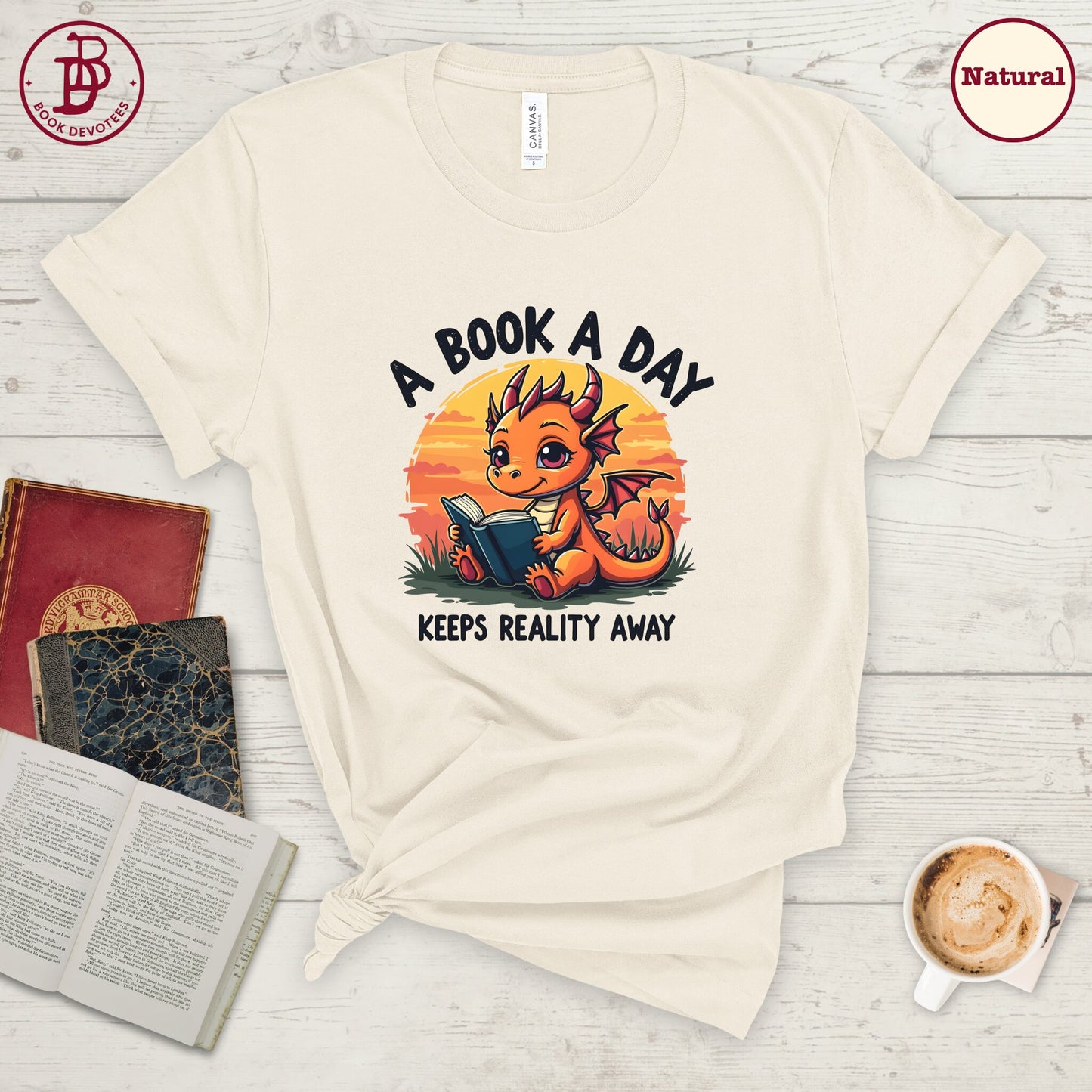 Book a Day Dragon Tee