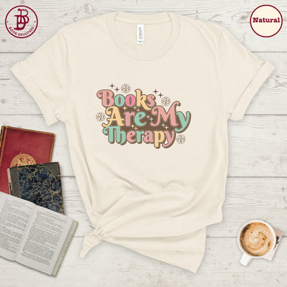 Books Are My Therapy Tee