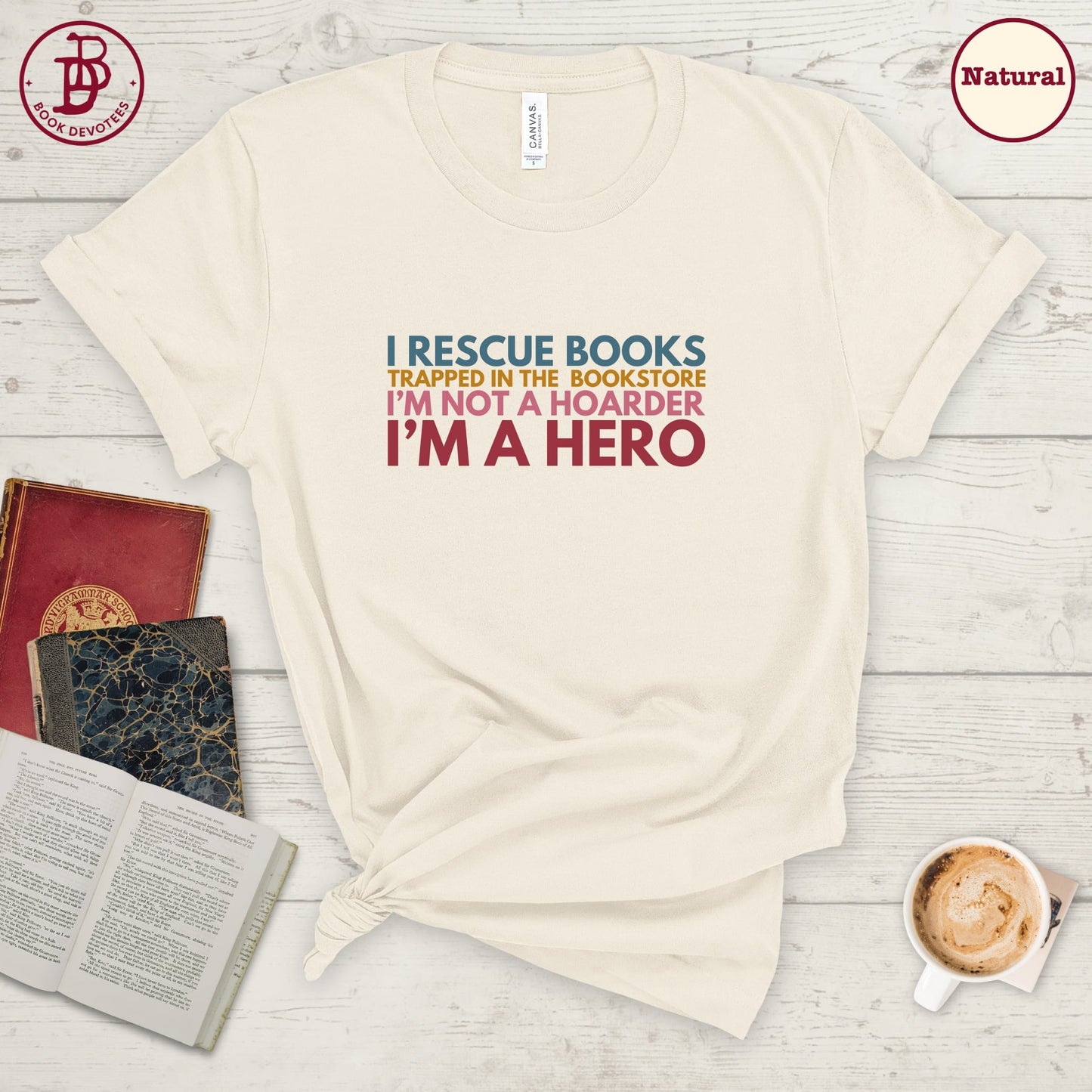 I Rescue Books Tee