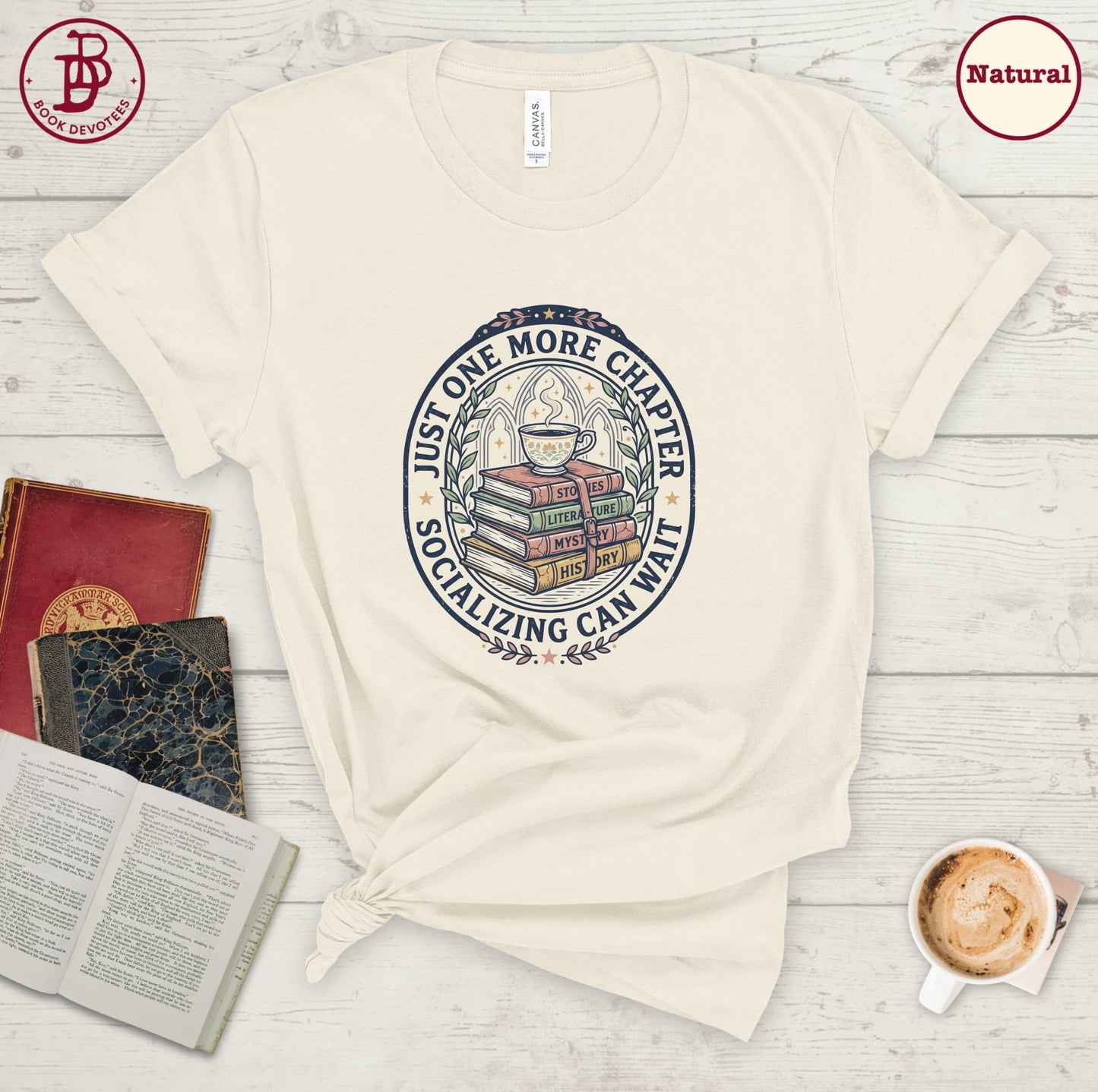 One More Chapter Badge Tee
