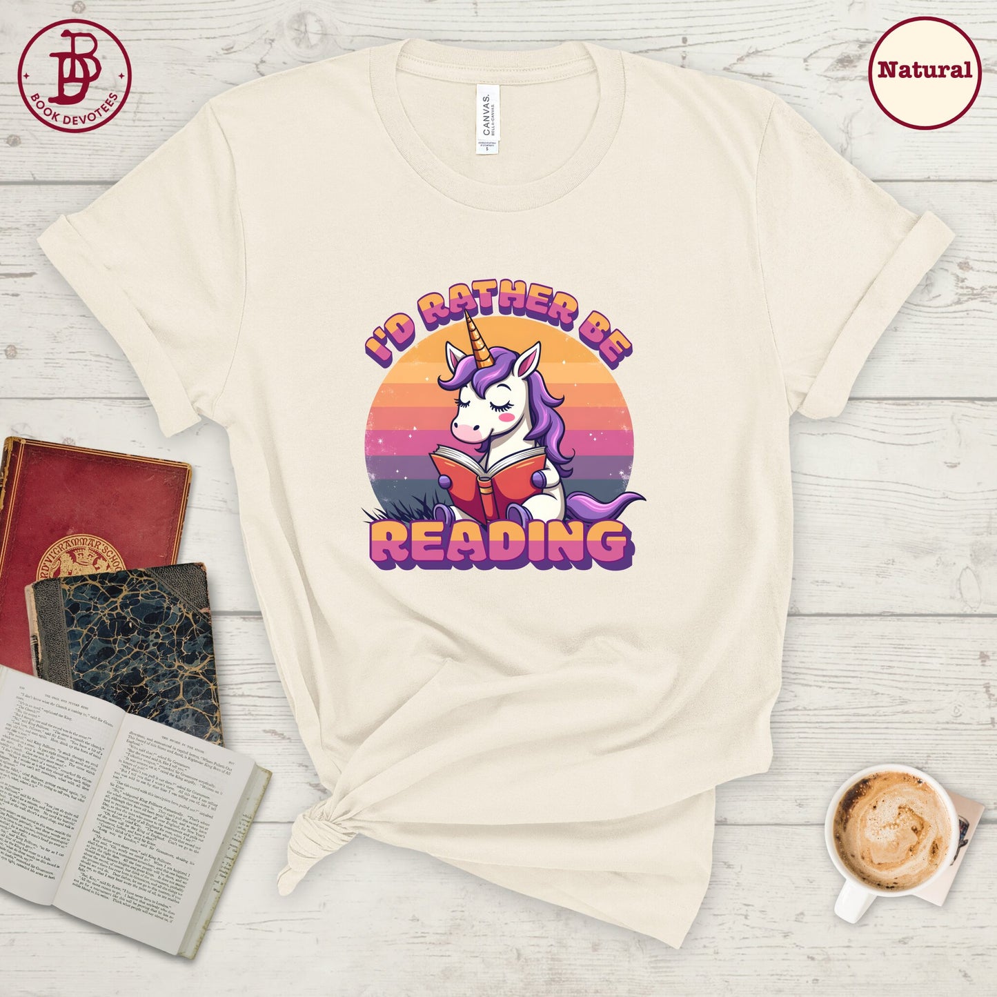 Rather Be Reading Unicorn Tee