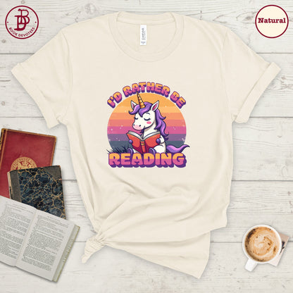 Rather Be Reading Unicorn Tee