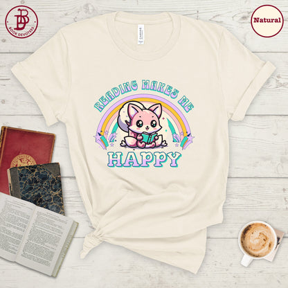 Reading Happy Fox Tee