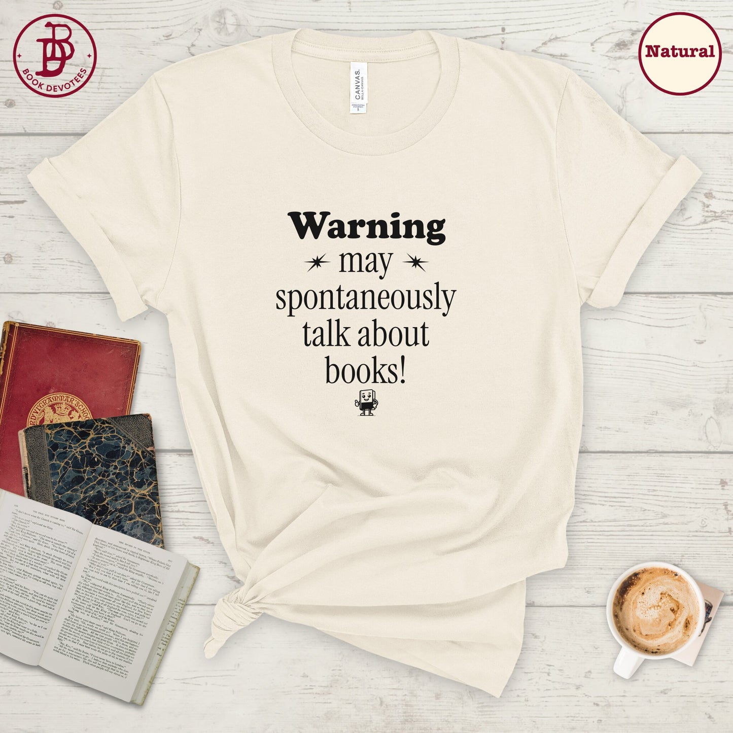 Warning May Talk About Books Tee