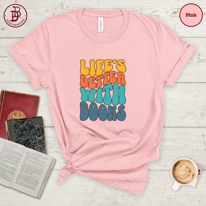 Better With Books Retro Tee