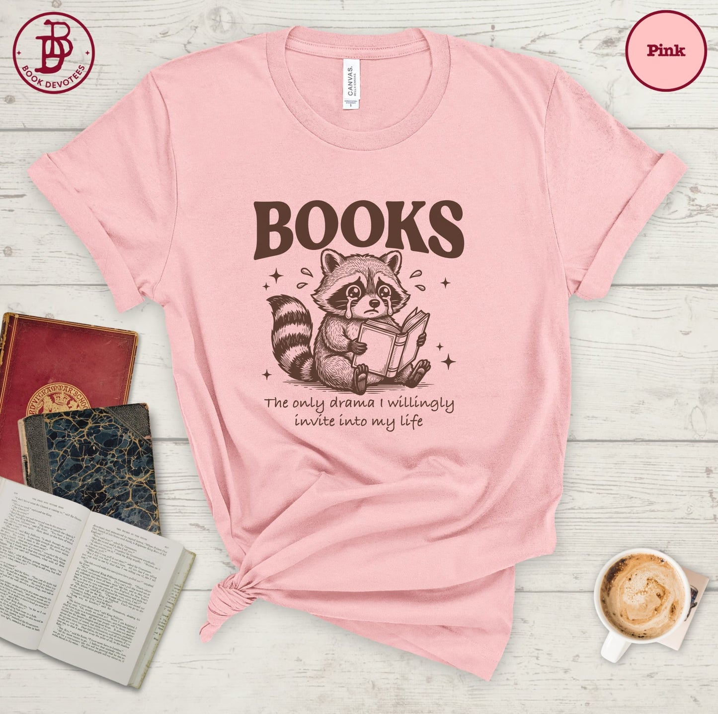 Book Drama Raccoon Tee