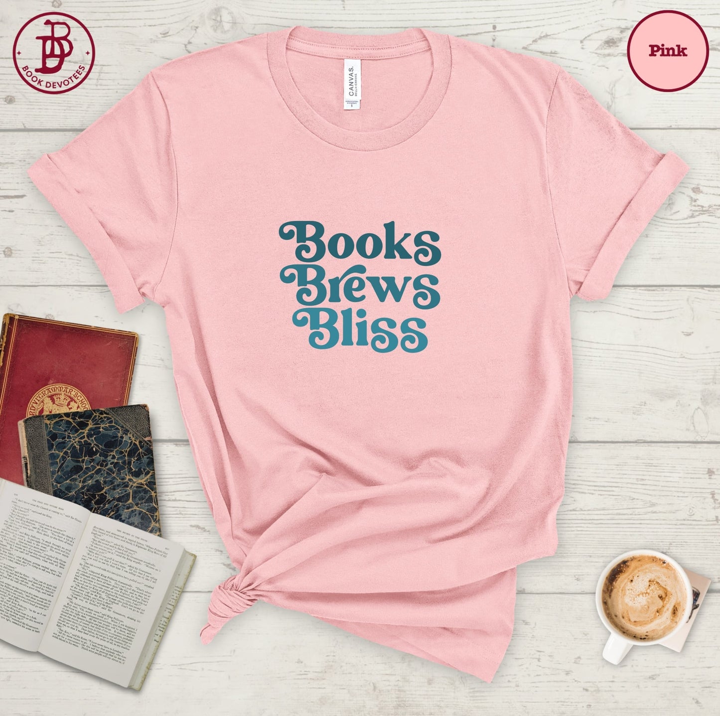 Books Brews Bliss Tee