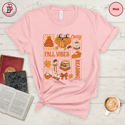 Cozy Reading Fall Vibes Tee
