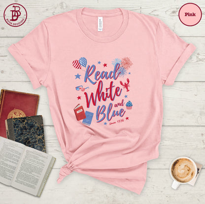 Read White and Blue Tee
