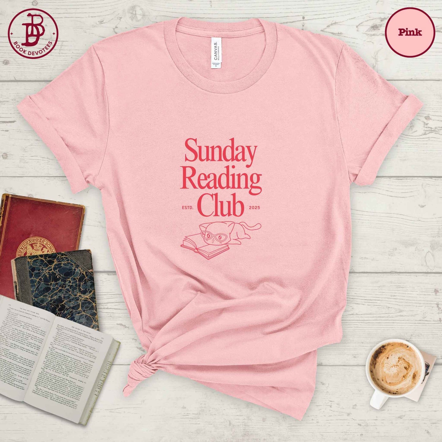Sunday Reading Club Cat Tee