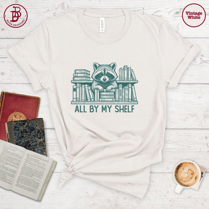 All By My Shelf Raccoon Tee