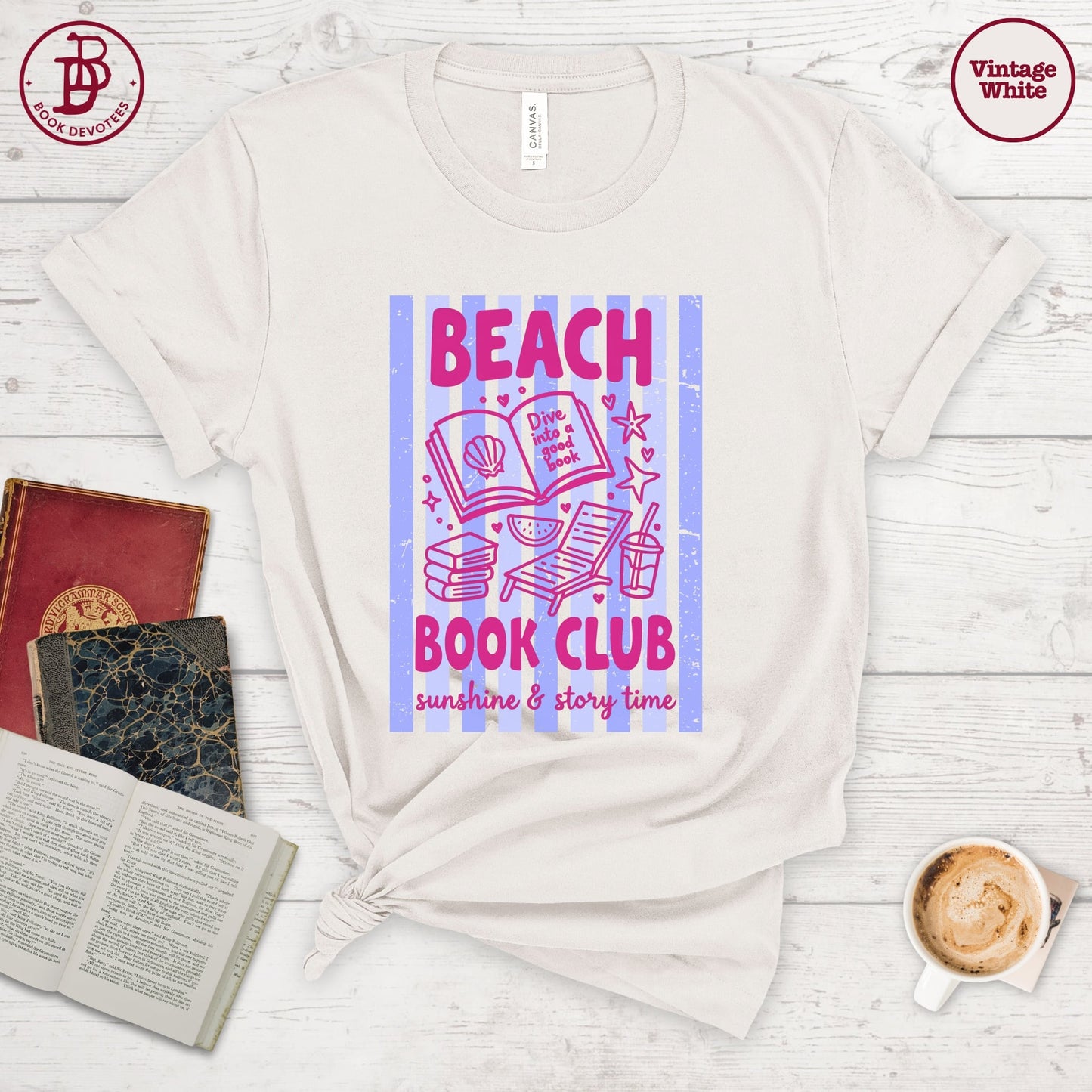 Beach Book Club Stripe Tee