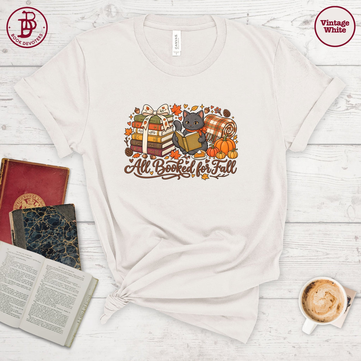Booked for Fall Kitty Tee