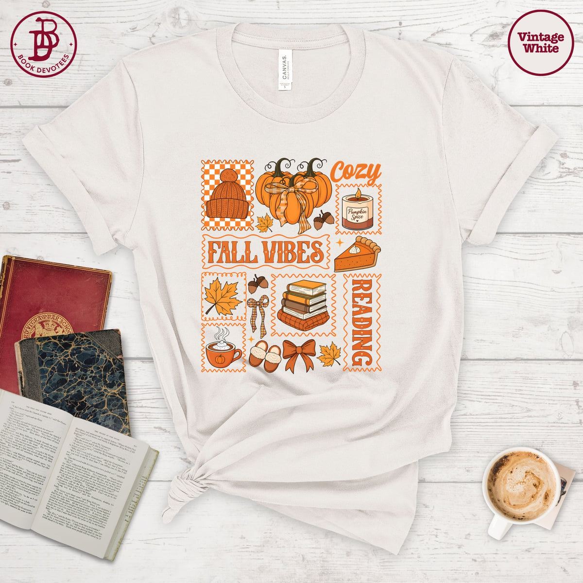 Cozy Reading Fall Vibes Tee