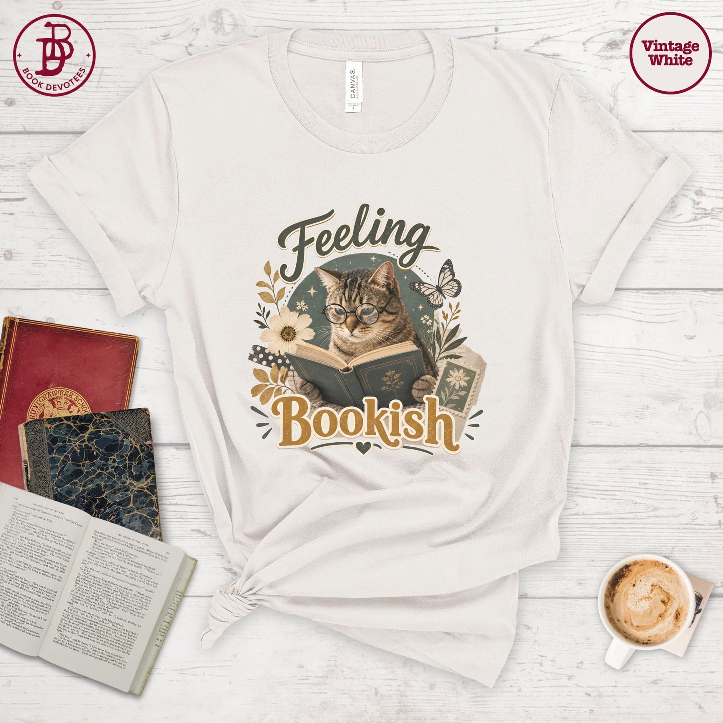 Feeling Bookish Cat Tee