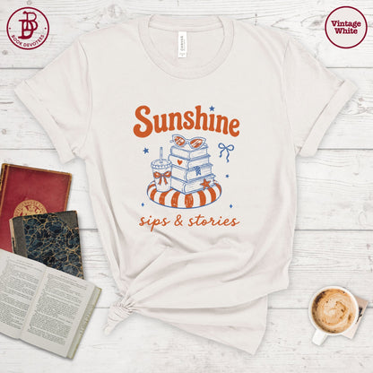 Sunshine Sips Stories Tee