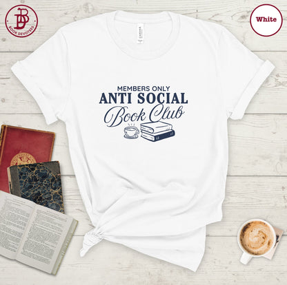 Antisocial Book Club Art Tee