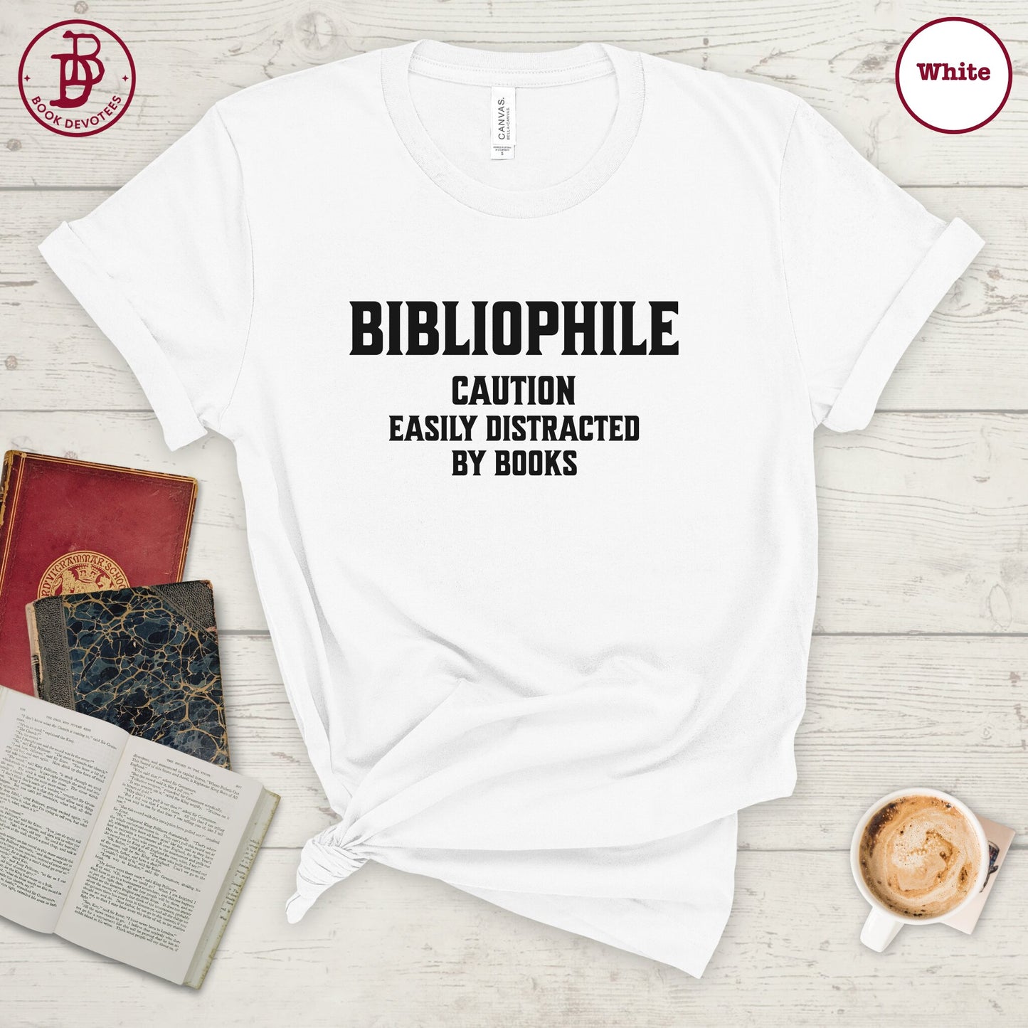 Bibliophile Caution Tee