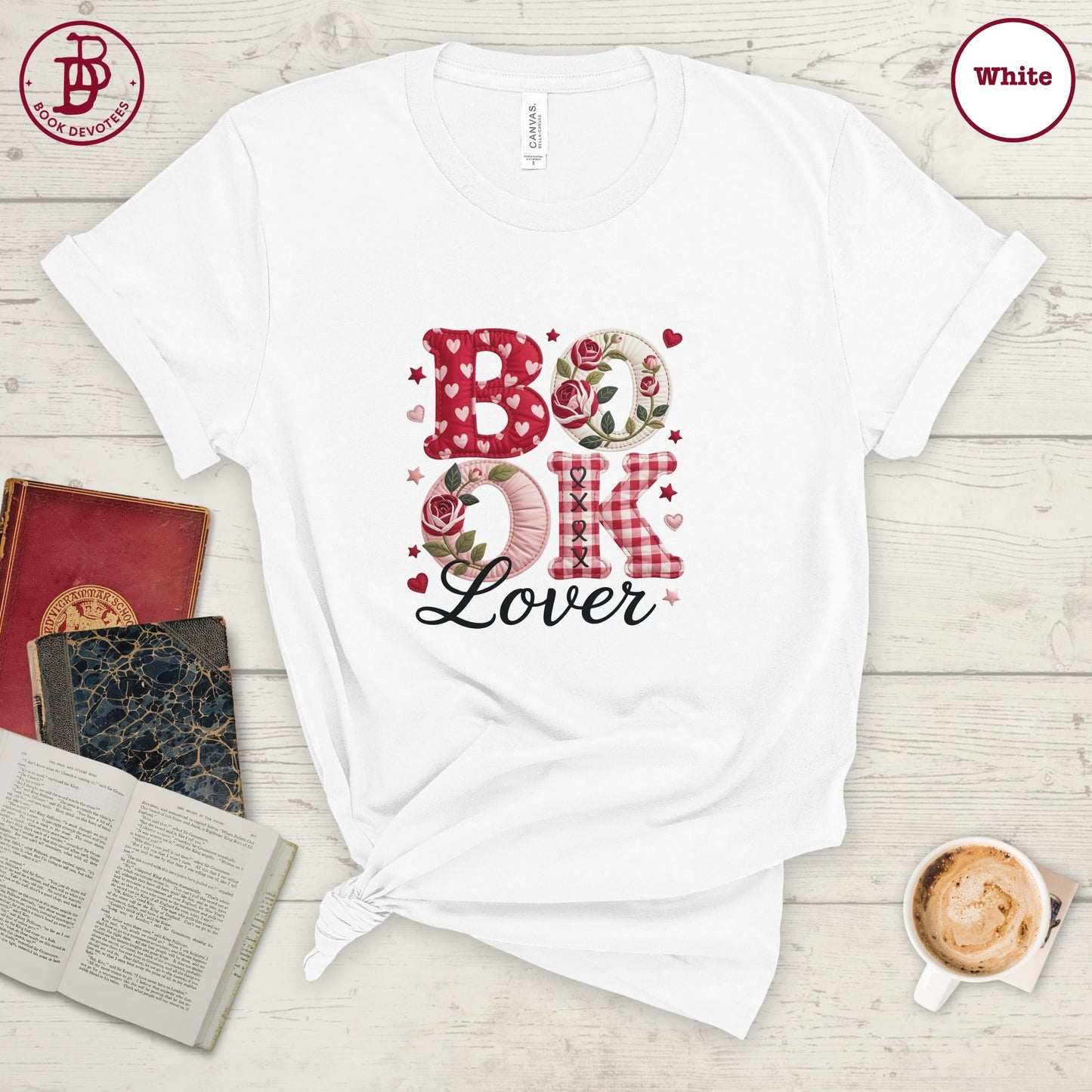 Book Lover Rose Tee