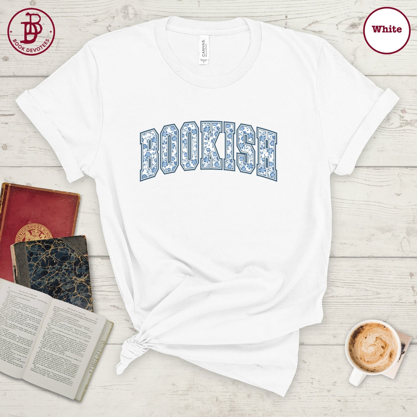 Bookish Blue Floral Tee