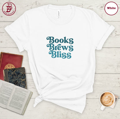 Books Brews Bliss Tee