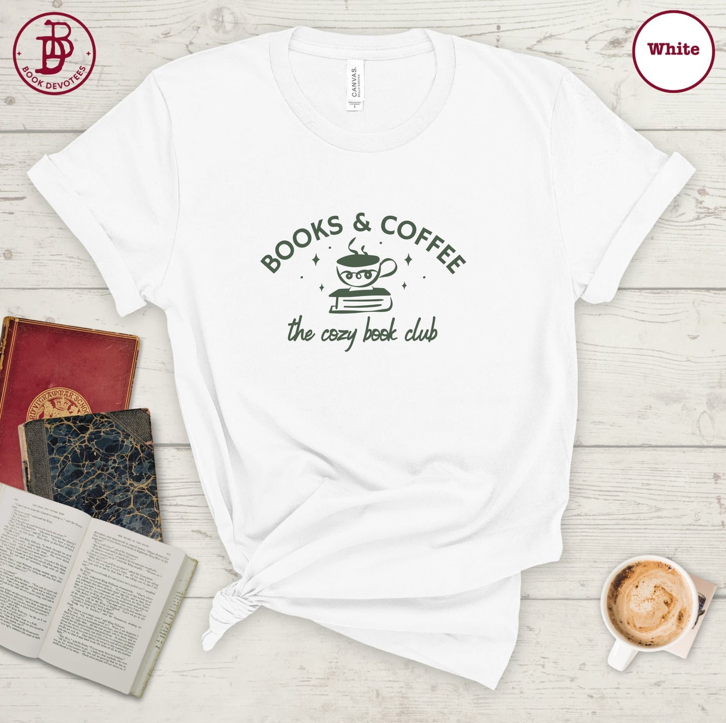Books and Coffee Club Tee