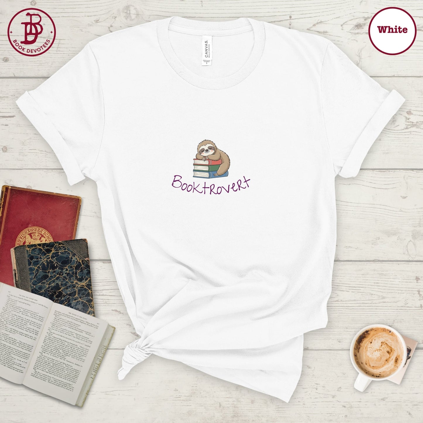 Booktrovert Sloth Tee