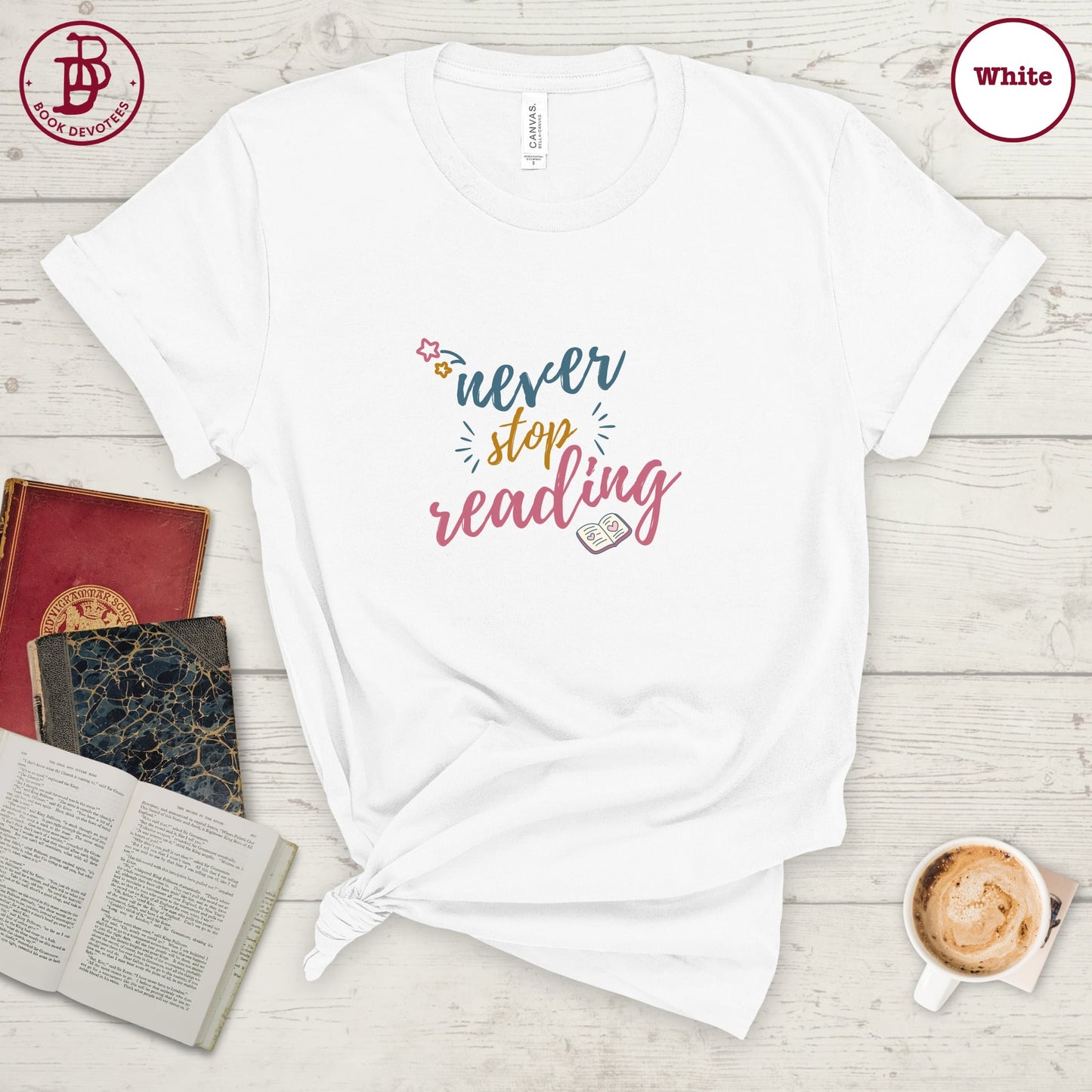 Never Stop Reading Tee