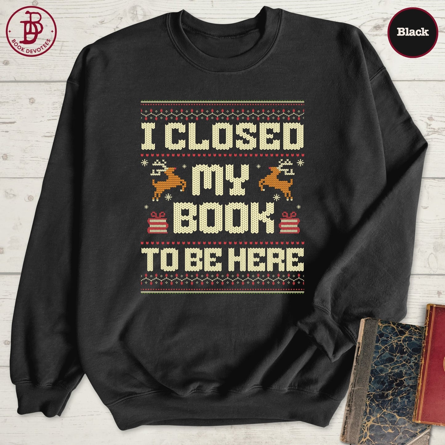 Closed My Book Christmas Sweatshirt