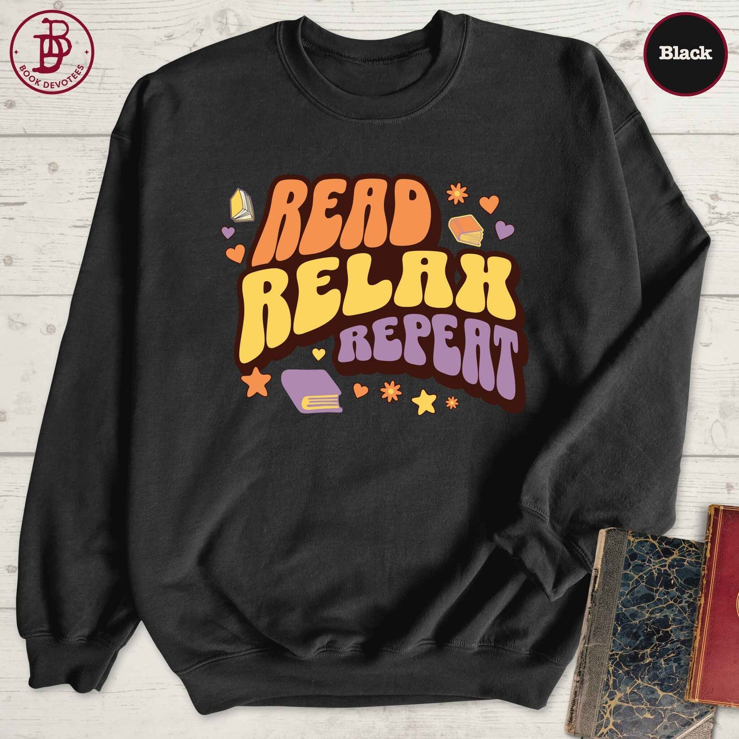 Read Relax Repeat Stars Sweatshirt