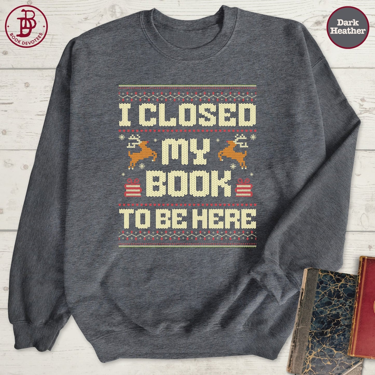 Closed My Book Christmas Sweatshirt