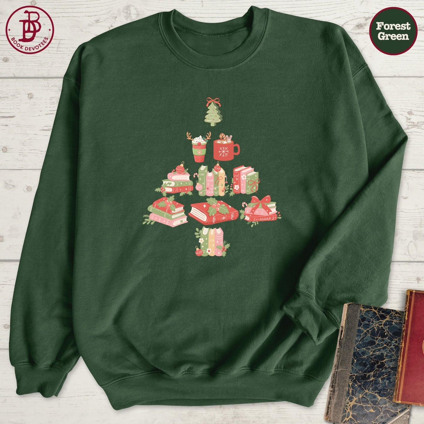 Book Tree Christmas Sweatshirt