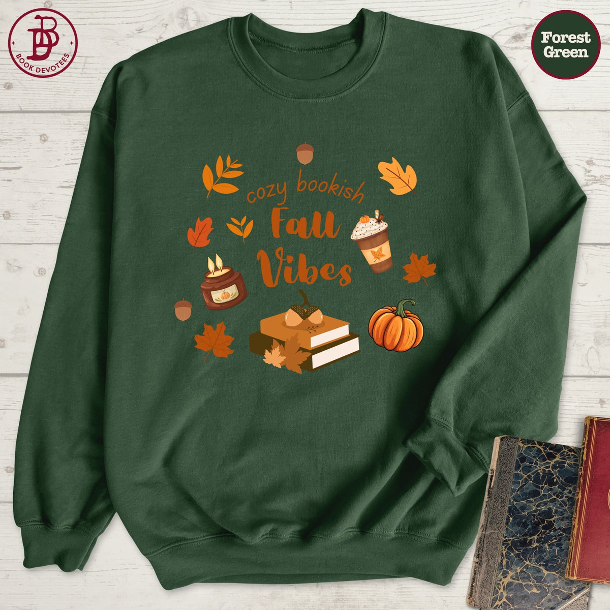 Cozy Bookish Fall Vibes Sweatshirt