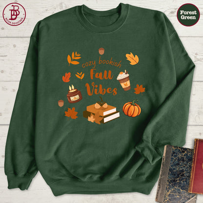 Cozy Bookish Fall Vibes Sweatshirt
